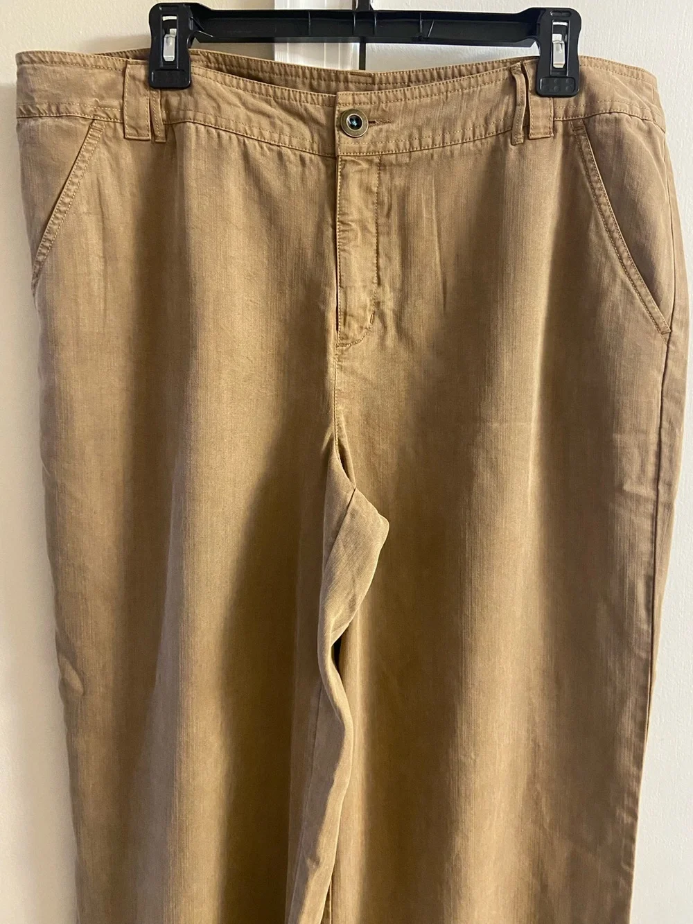 Sundance Straight wide Leg Chinos in Khaki Brown Sz 16 NWOT